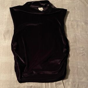 a new day Velvet Sleeveless Top - Rich Purple